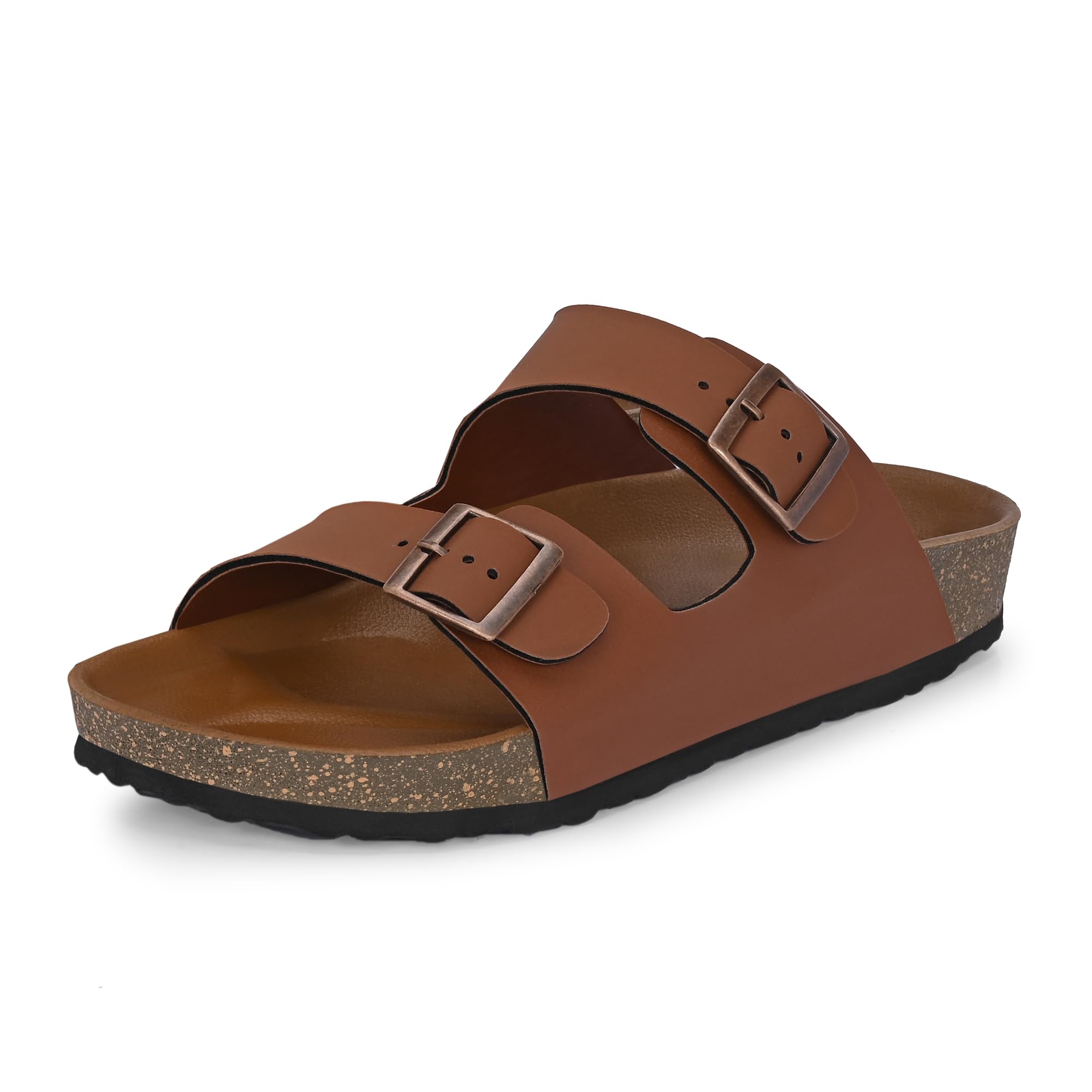 Centrino Sandals for Men | Berkin-Style Slip-On Casual Sandal with Open Toe Design | Comfortable PU Footbed, Arch Support & Lightweight On-Grip Sole for Outdoor Wear (7313)