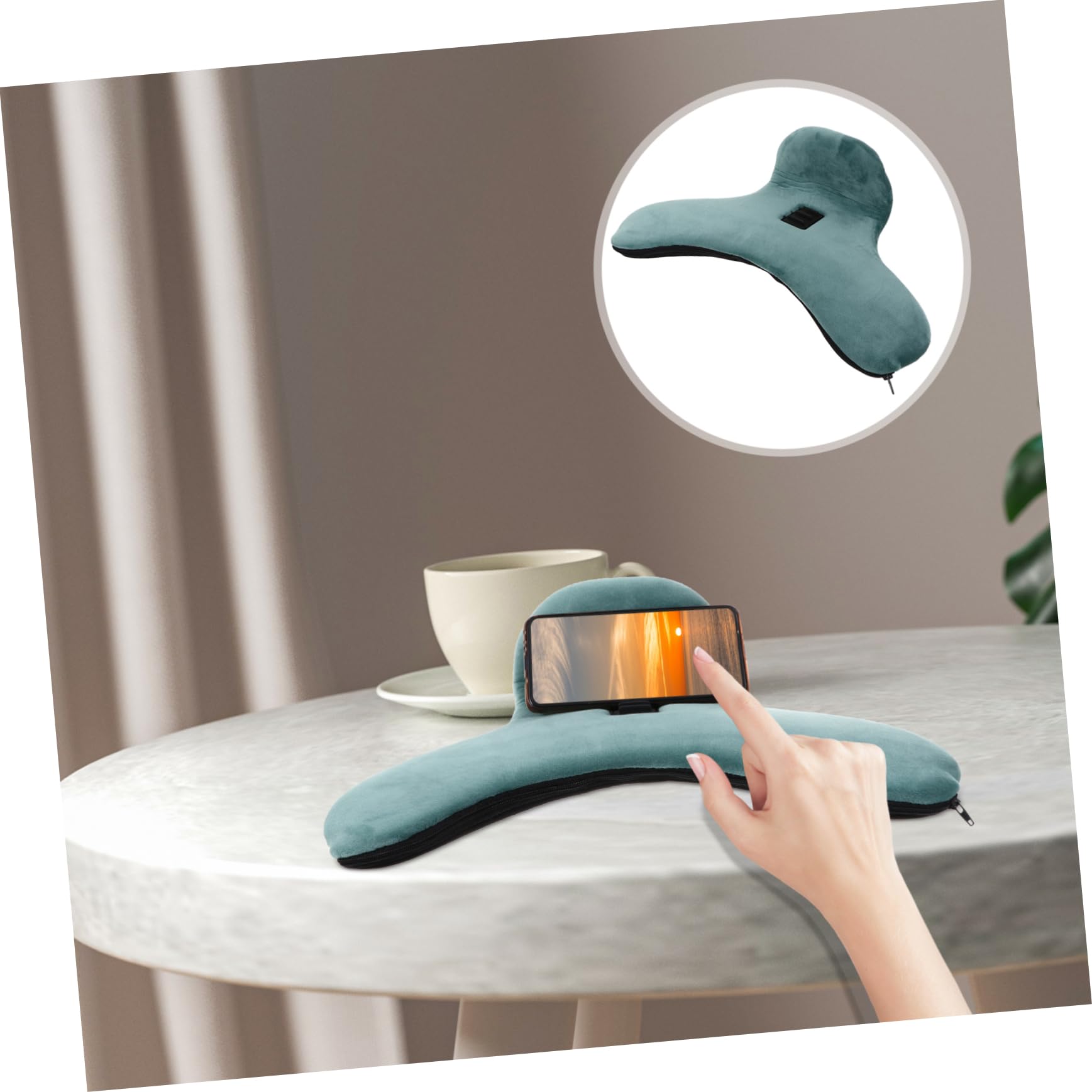 1pezzi Cuscino Supporto Telefonico Con Angoli Multipli Per Tablet Cuscino Da Tavolo Leggero e Resistente Comodo e Facile Da Pulire Per Guardare Film Giocare e Leggere
