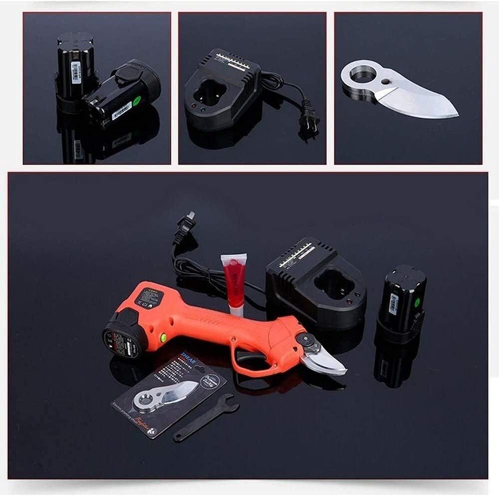 New Professional Electric Pruning Shears Rechargeable Electric Cordless Secateur Branch Cutter Pruning Shears for Sharp Cutting Tool to Fruit Garden (