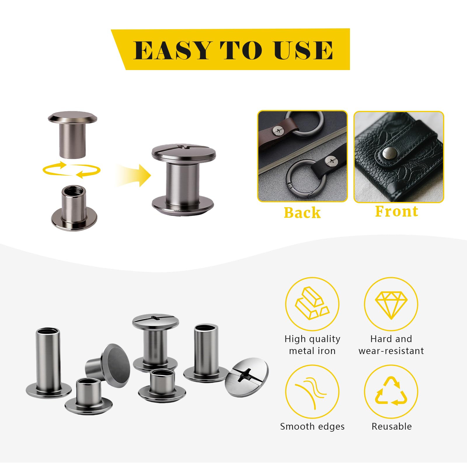 Chicago, Set Di Viti Per Libri, 320 Pezzi, Set Di Viti Chicago - Foto 5