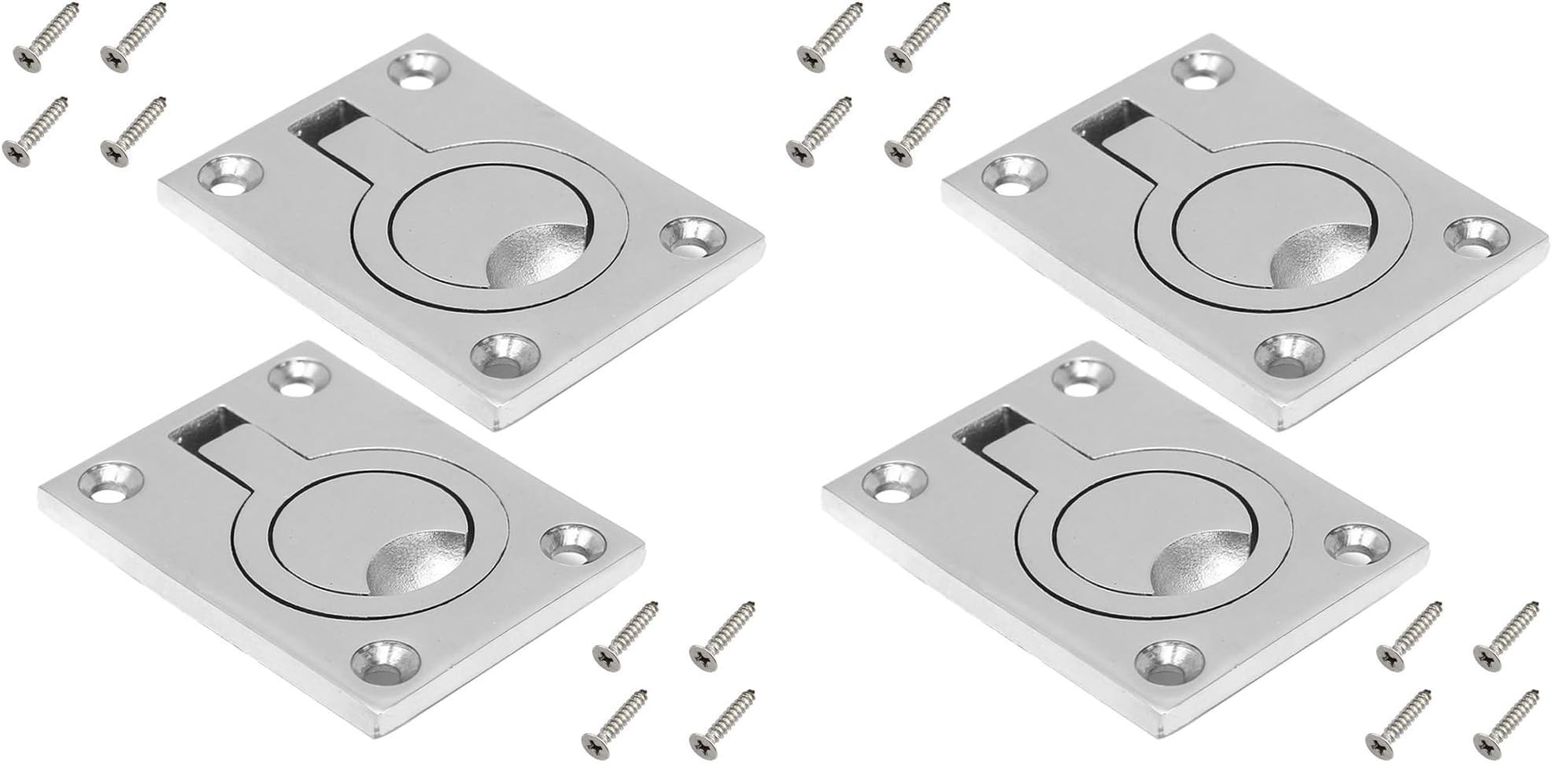 Stainless Steel Flush Pull Handles - Boat & Cabinet Hardware -10 Stainless Steel Flush Pull Handles - Boat & Cabinet Hardware -10