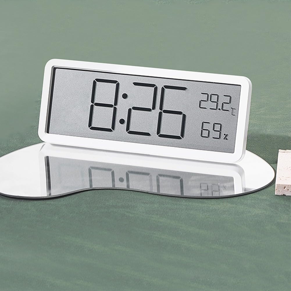 Horloge murale numérique LCD pour lire l'heure facilement sans bruit de tic-tac