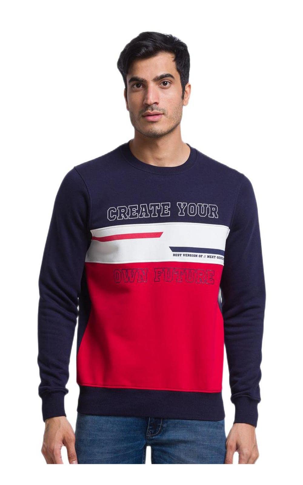 parx Men's Cotton Roundneck Sweatshirt (XCAR00084-B8_Multicolored)-picture-53