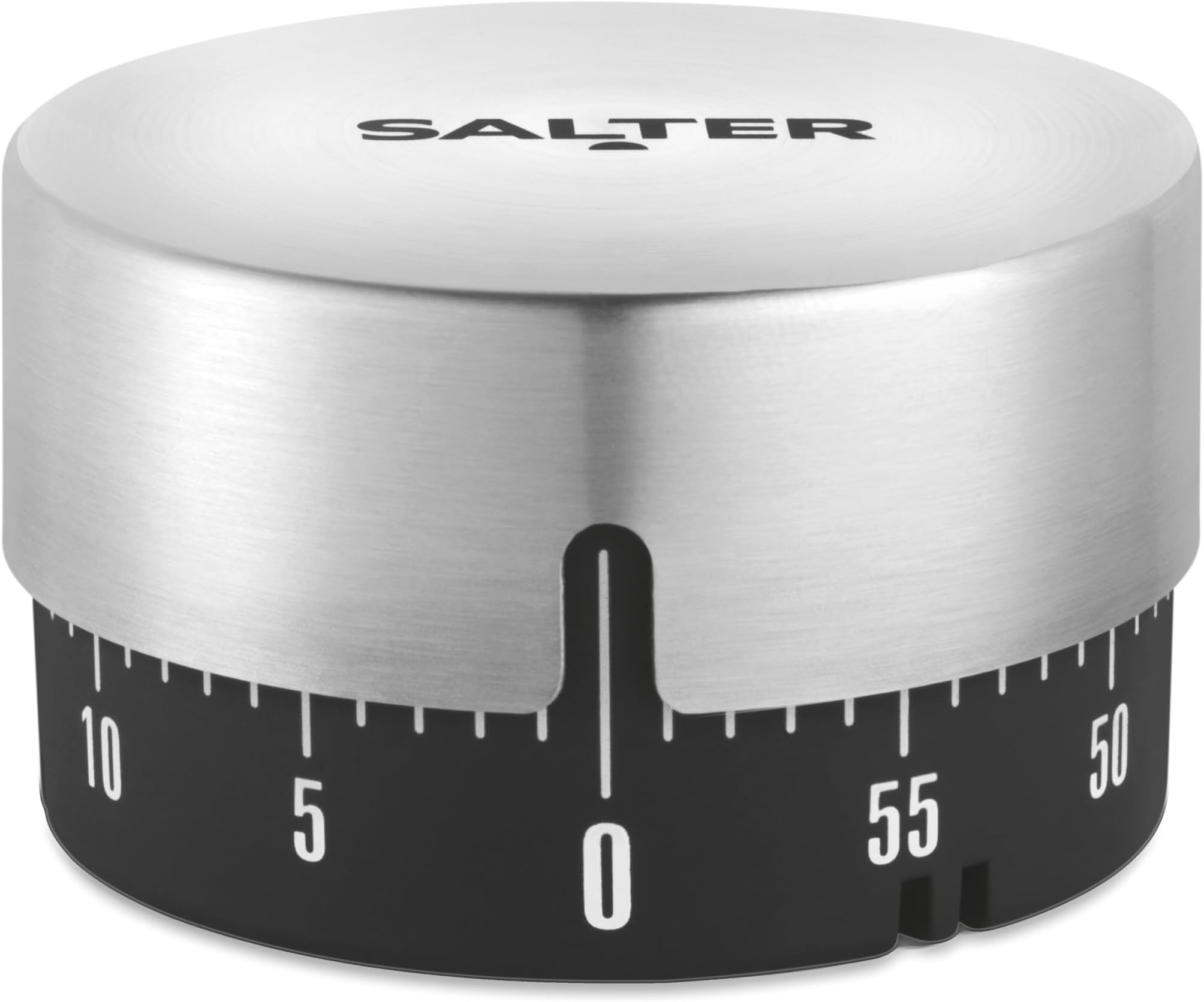 Salter Mechanical Kitchen Timer, 60 Minute Countdown, Stainless Steel