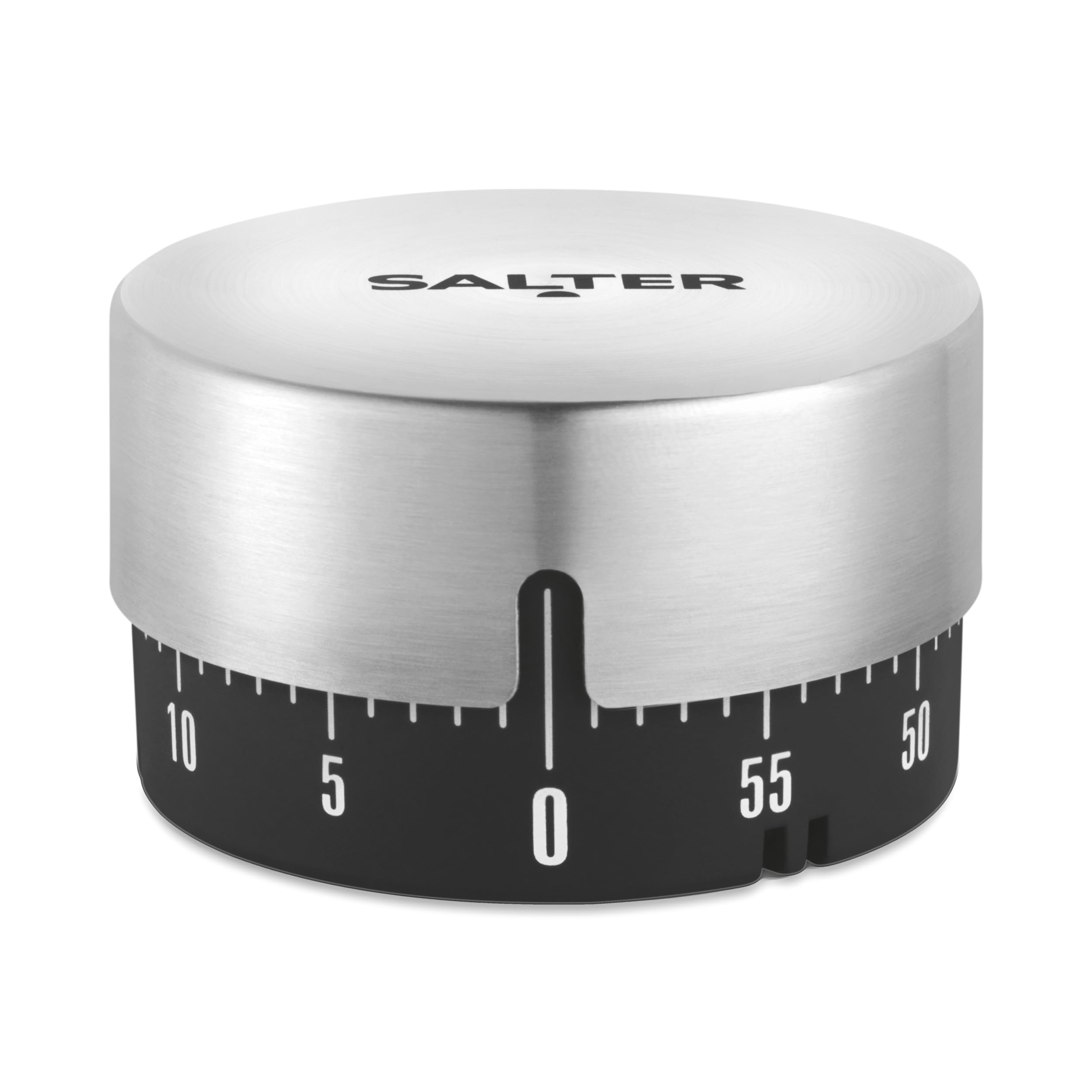 Salter Mechanical Kitchen Timer, 60 Minute Countdown, Stainless Steel
