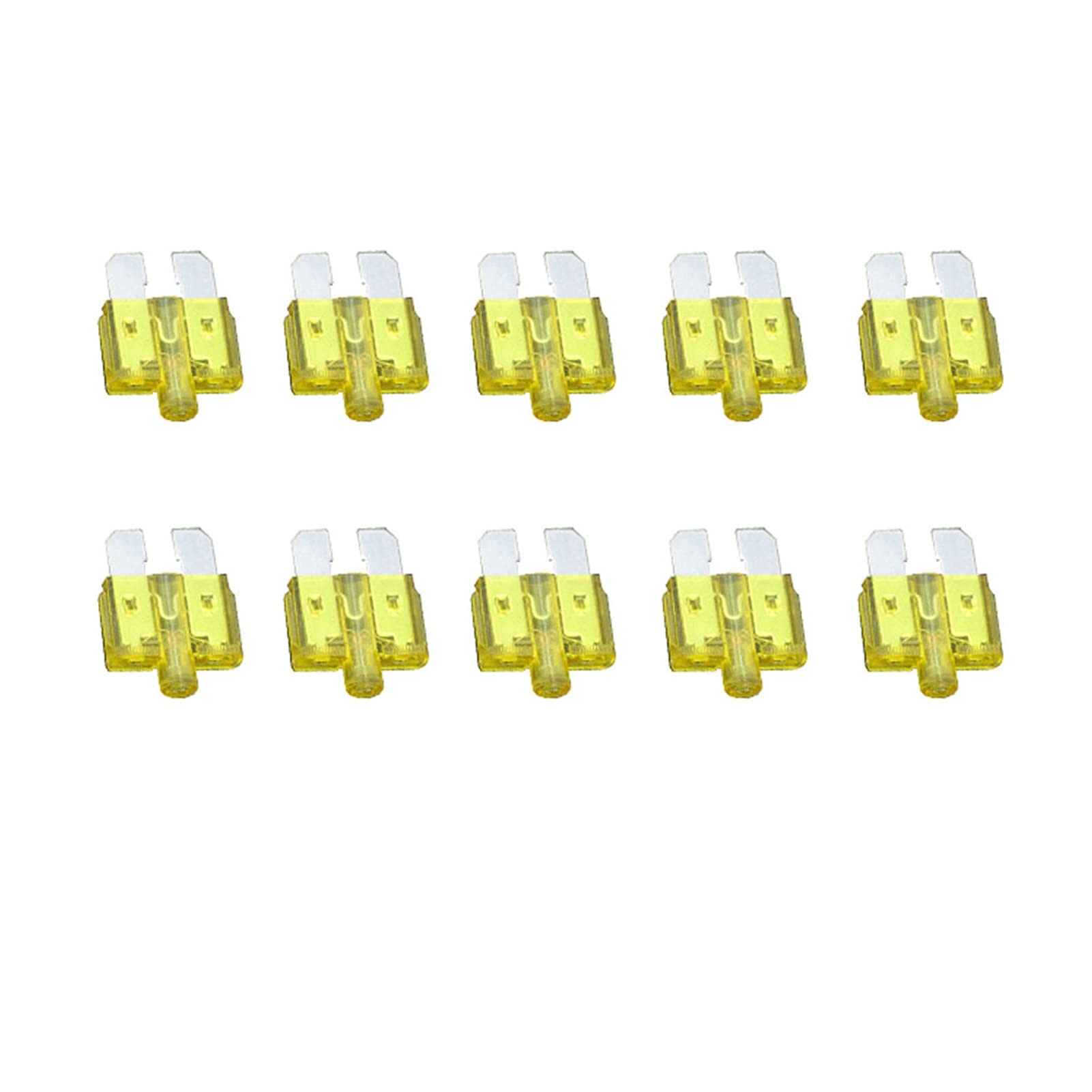 FUDGIO Fusibile 10PCS 20A Inserti for fusibili Automatici di Medie Dimensioni Compresse for assicurazione Auto Fusibile Medio con Fusibile for Auto con Lampada