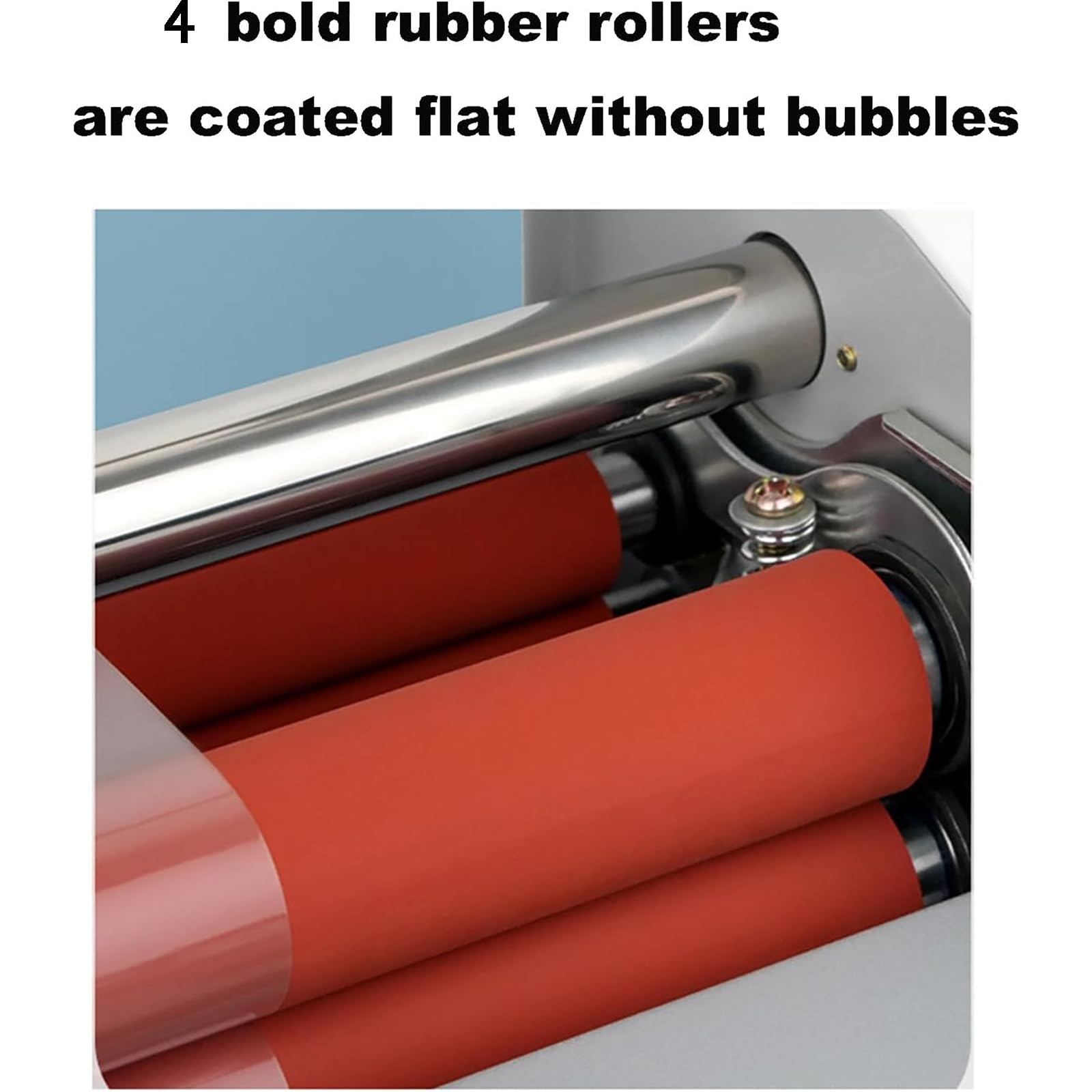 Laminatrice per Rotoli Freddo Caldo, Plastificatrice Elettrica Caldo con Schermo Visualizzazione, velocità: 0,3~3 M/Min/Regolazione della velocità 9 Livelli/intervallo Temperatura: 0~180 ℃