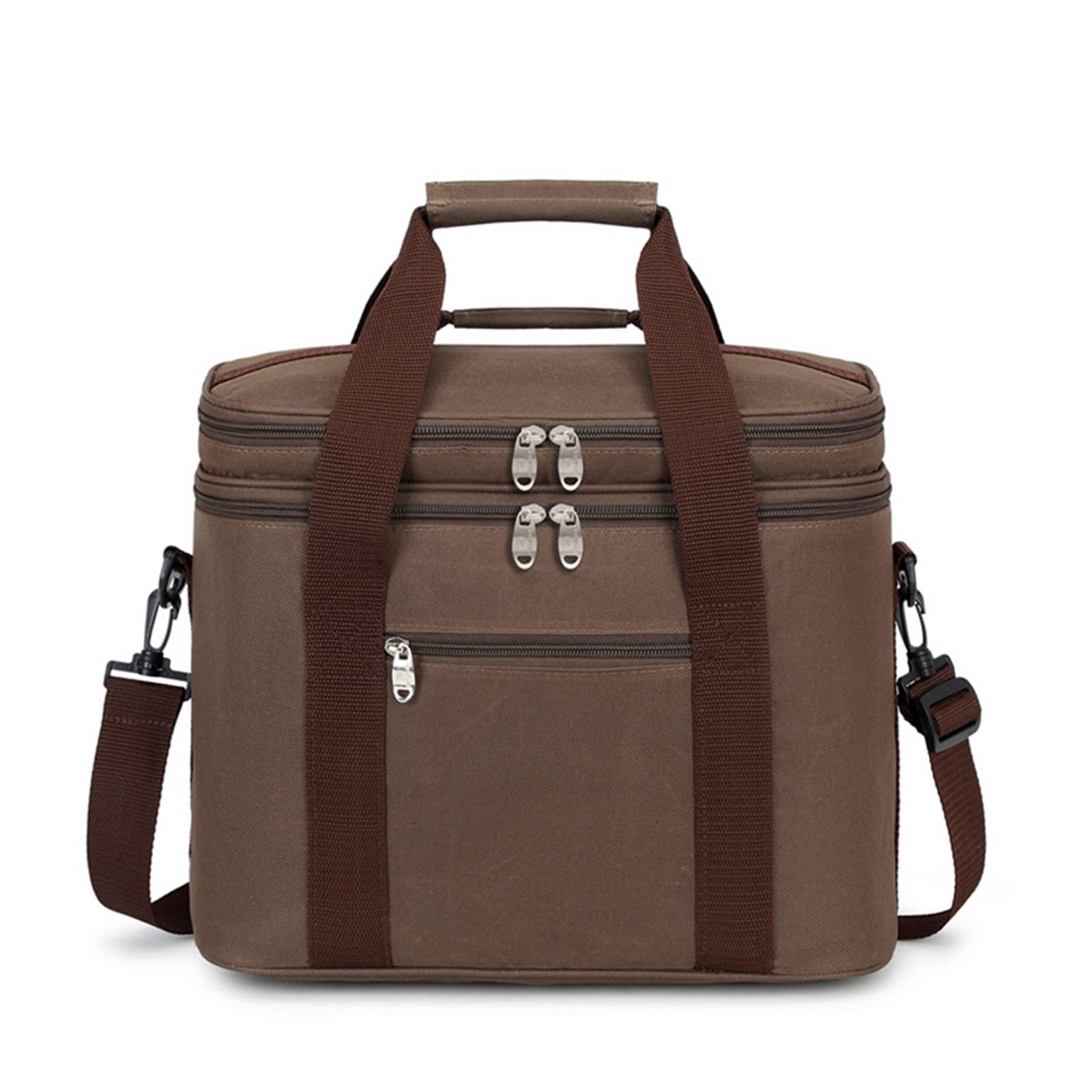 Zaino da Picnic 18L Grande Pacchetto di Isolamento Termico Oxford Borse da Picnic Portatili Impermeabili Borsa Termica per Alimenti Borsa Termica (Colore : Schwarz) (Marrone)