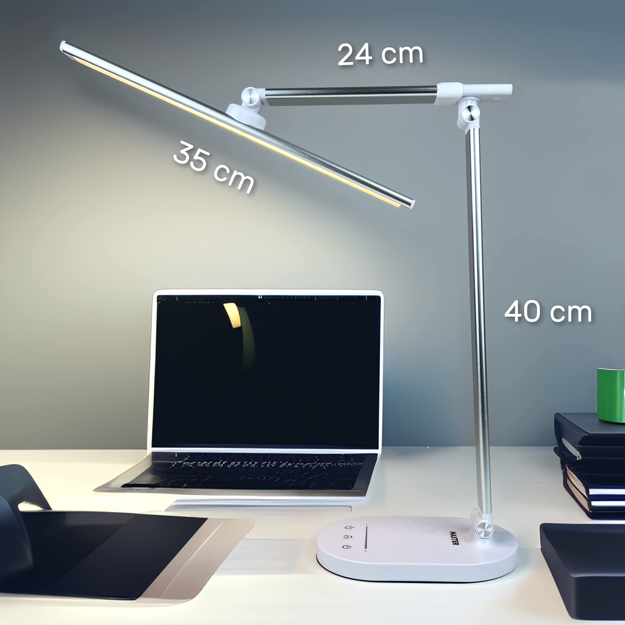 Lampada Da Tavolo LED Con Batteria 2500mAh, 5 Luci & 10 Livelli, Ricarica USB, Timer - Senza Fili, Perfetta Per Studio, Lettura, Notte - Foto 11
