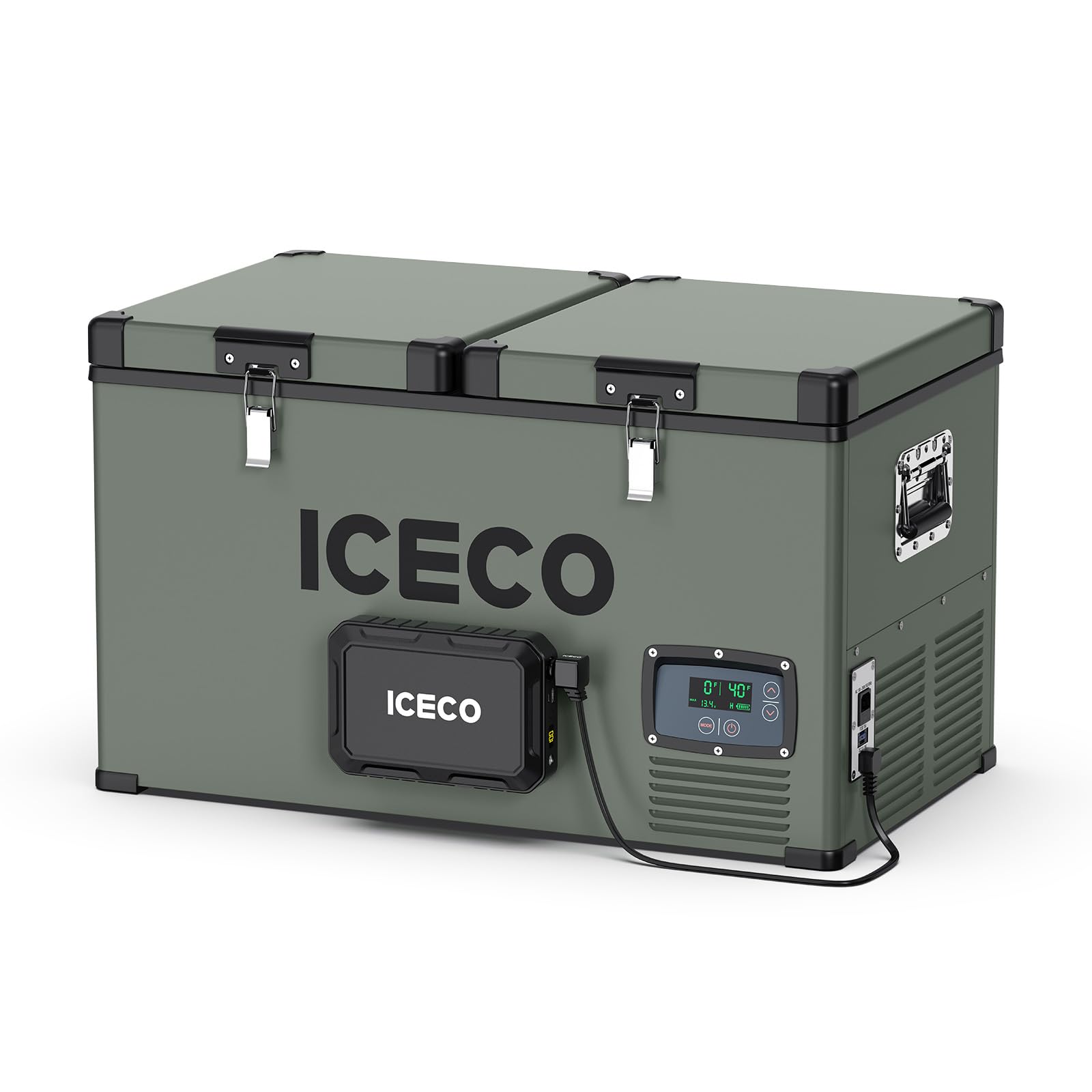 Amazon.com: ICECO VL60 Dual Zone 12 Volt Refrigerator with Battery