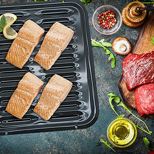 Image of Range Kleen BP102X 2 Piece Heavy Duty Porcelain Air Fry, Bake and Broil Pan