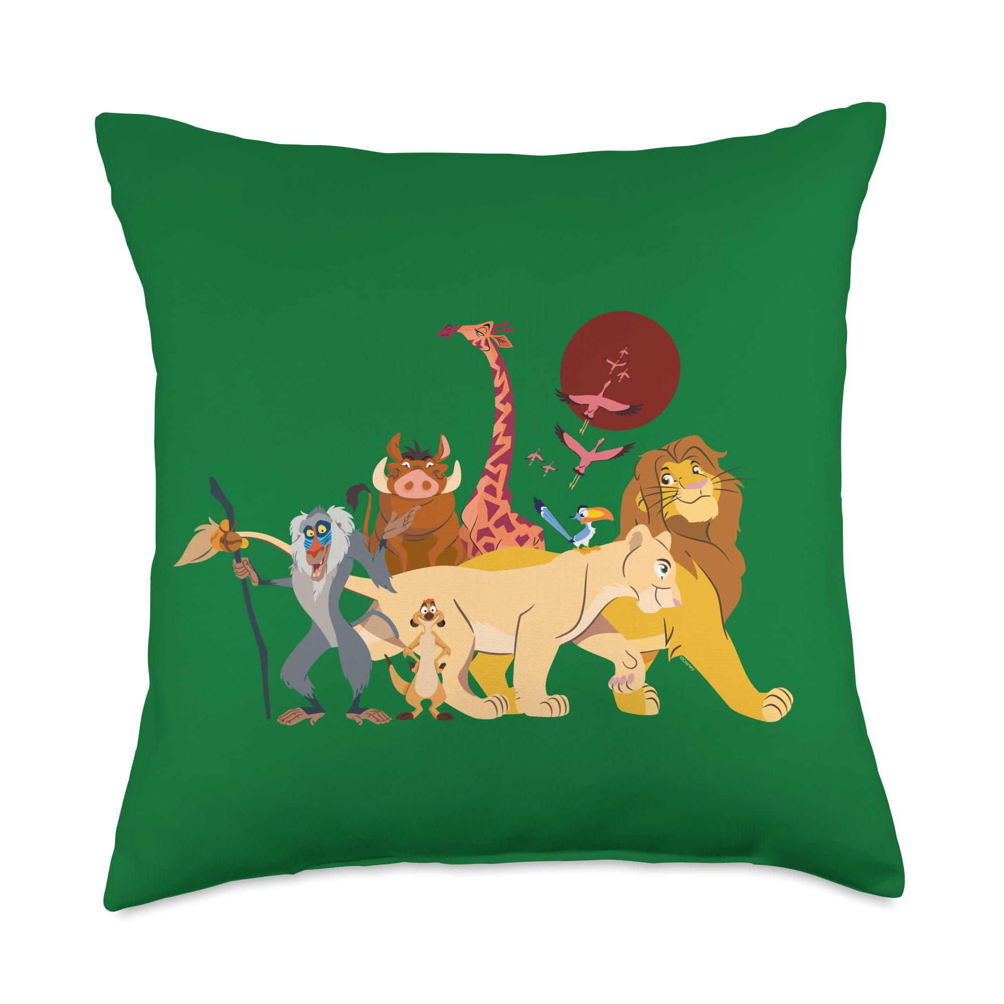 Disney The Lion King Simba Nala Timon Pumbaa Animal Family Throw Pillow