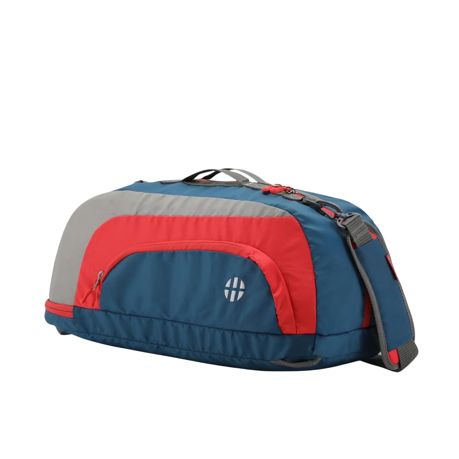 Harissons Jake 31L Water Resistant Duffel Gym Bag for Men & Women | Convertible Travel & Sports Backpack with Shoe Compartment & Easy Front Pocket Access (Navy & Red) Harissons Jake 31L Water Resistant Duffel Gym Bag for Men & Women | Convertible Travel & Sports Backpack with Shoe Compartment & Easy Front Pocket Access (Navy & Red)