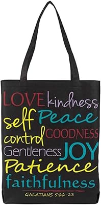 Religious Inspirational Gifts for Women, Fruits of the Spirit Tote Bag, 16 Inch