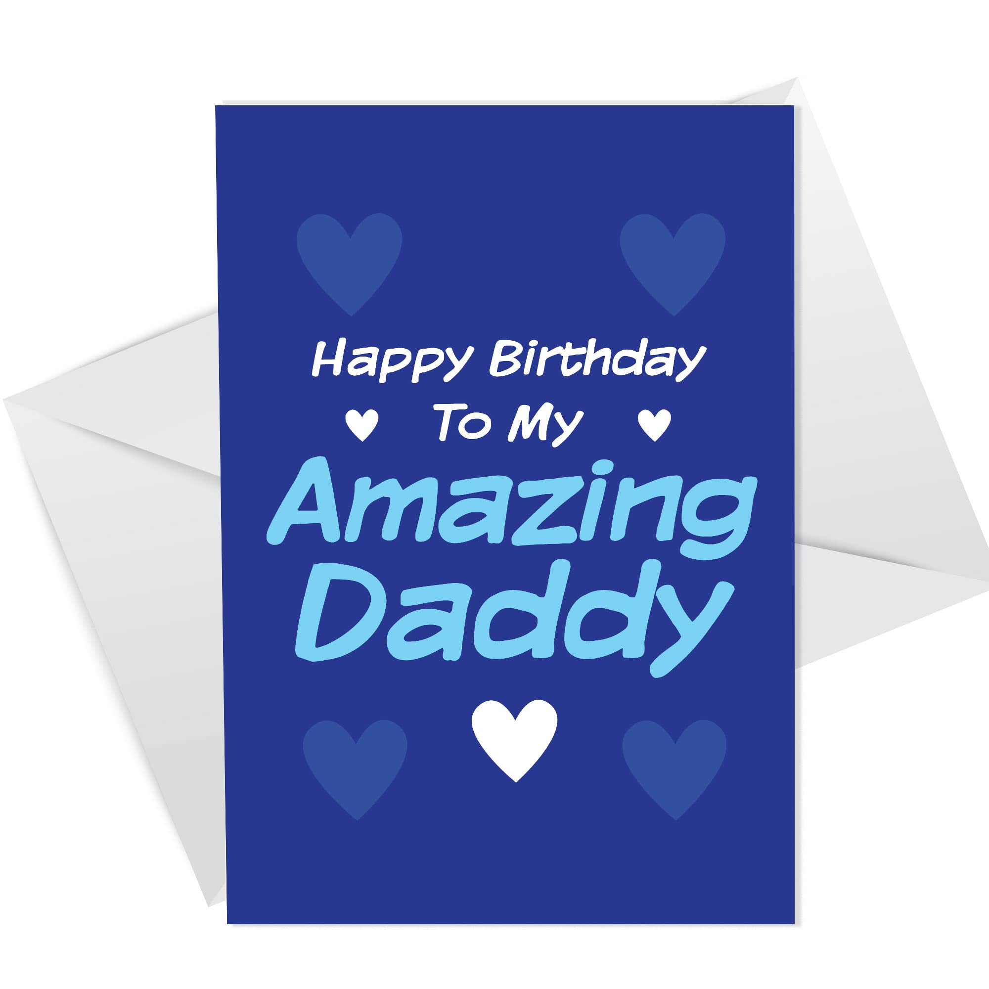 RED OCEAN Birthday Cards For Daddy Greetings Card Daddy Card From Daughter Son Card For Him