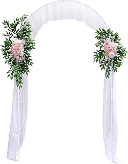 Excello Global Products Freestanding Garden Wedding Arch - Includes Drap...