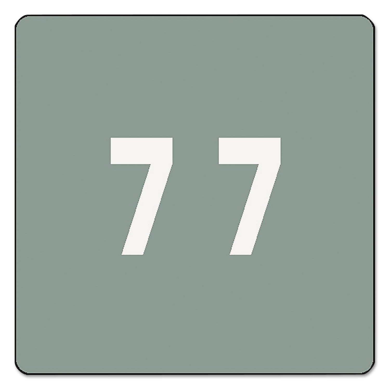 Smead DCC Color-Coded Numeric Label, 7, Label Roll, Gray, 250 Labels per Roll (67427) — image 1