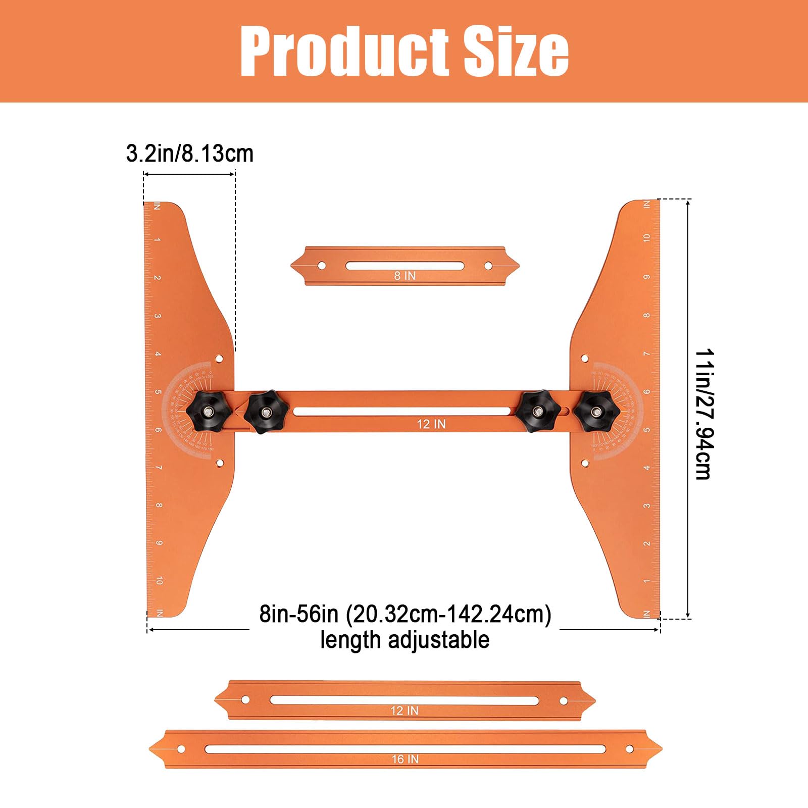 Stainless Steel Stair Tread Template Tool Adjustable 8" To 56 - View #13