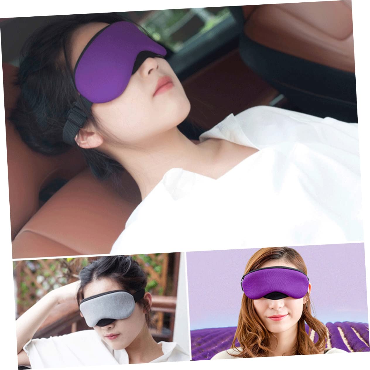 KOMBIUDA Maschera Per Dormire Funzione Usb Blocca Luce Fastidiosa Design Vapore Caldo e Freddo Per Casa e Viaggio Stile