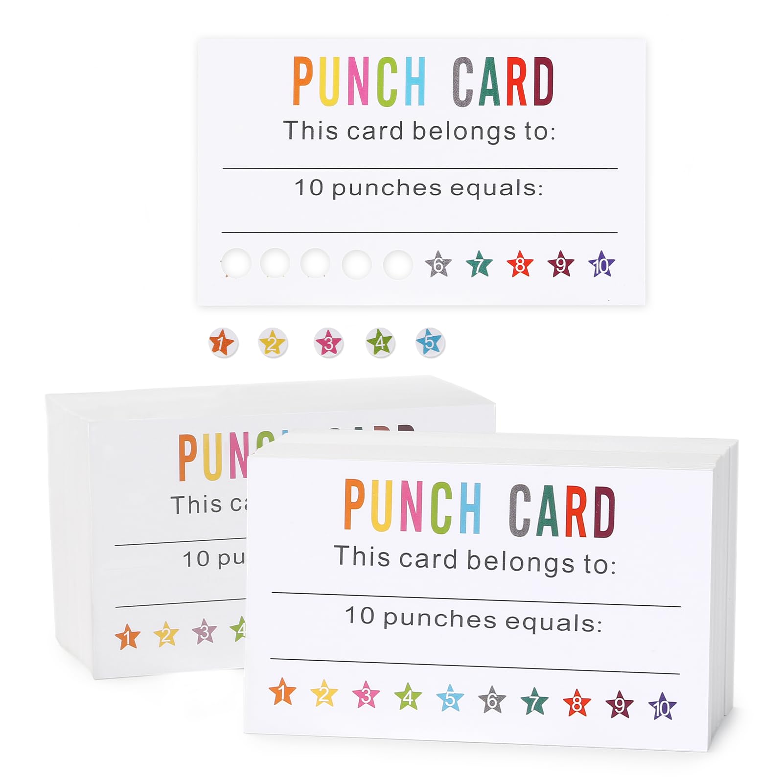 ONEDONE Stanzkarten, 200 Stück, Belohnungskarten für Klassenzimmer, Anreize für Kinder, Studenten, Lehrer, Klassenzimmerbedarf, 8,9 x 5,1 cm, Sterne