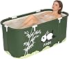 Portable Foldable Bathtub,Sauna Bath Tub for Adults,Family SPA Soaking Tub for Small Bathroom,Thicken Multiple Layer Large,Soaking Bathtub for Hot Shower and Ice Bath(60cm×115cm×50cm)