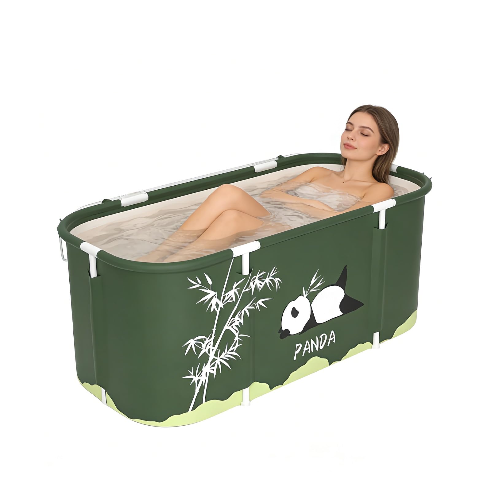 Baignoire pliable portable pour adultes, baignoire familiale pour petite salle de bain, grande baignoire épaisse à plusieurs couches, baignoire pour douche chaude et bain de glace (60 cm x 115 cm x 50