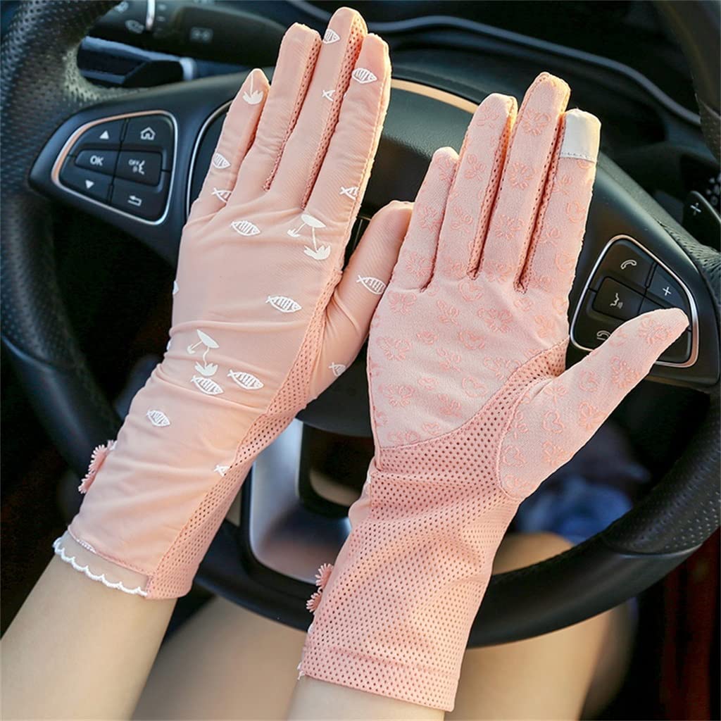 Women's Driving and Cycling Ice Silk Thin Short Gloves Hand Socks