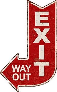 Targa Freccia in Metallo Exit - Way out