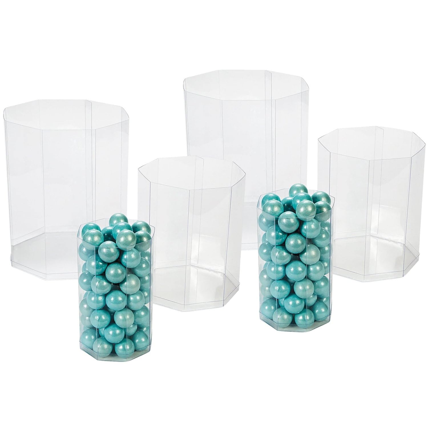 Amazon.com: Fun Express Clear Octagon Candy Jar Set of 6 | Large
