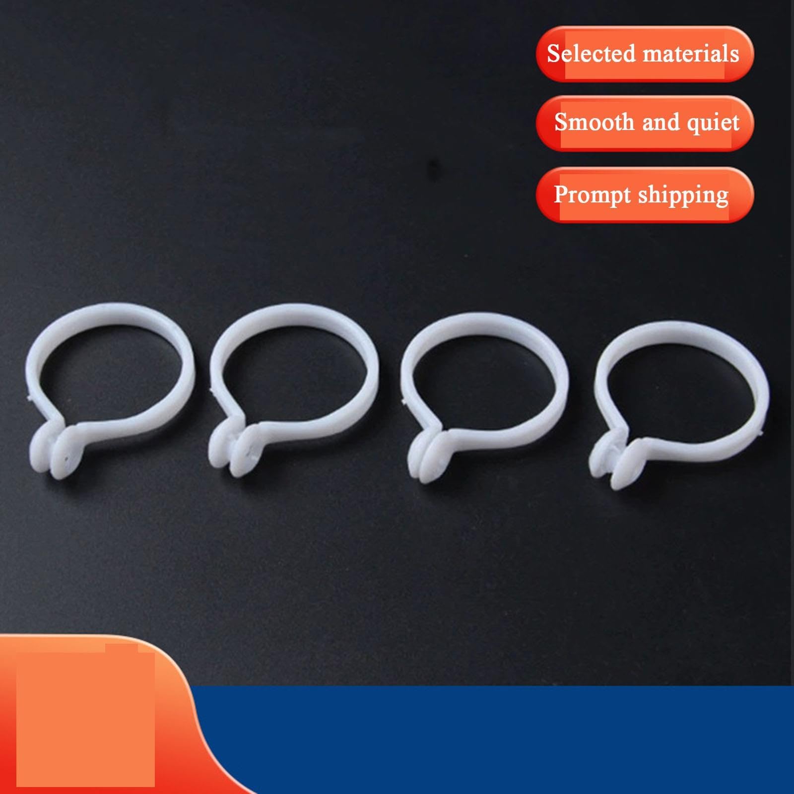 Anillos de Cortina Blancos, Trabillas for Cortinas, Clips, Ganchos y