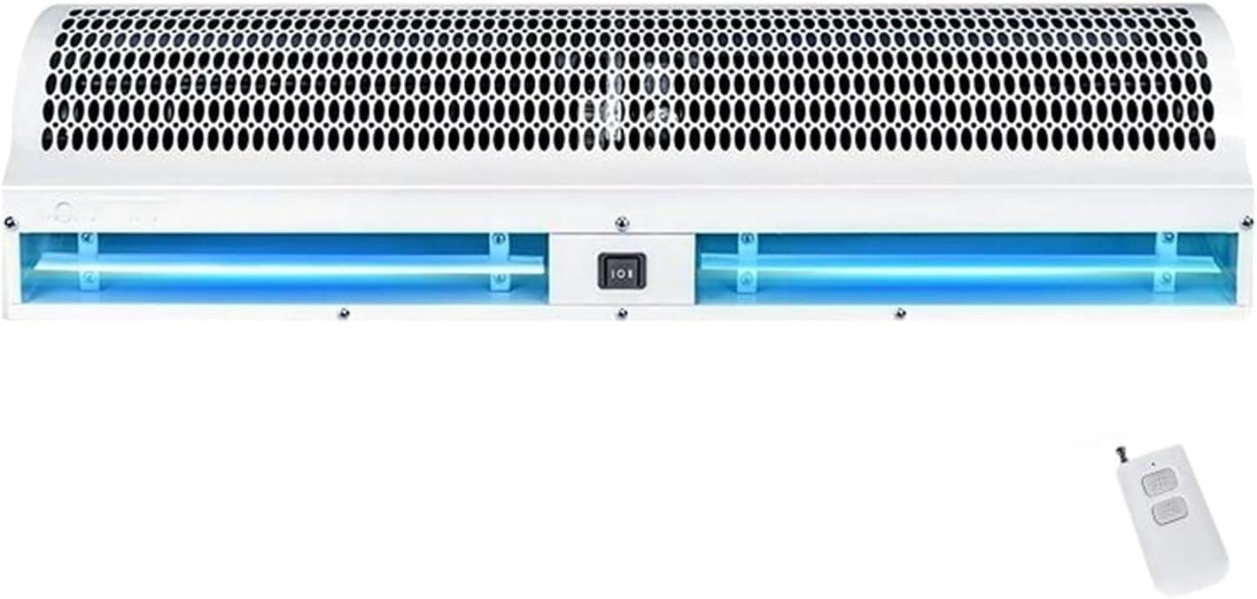 SSDDLZEQ Air Curtain for Doorway Air Curtain Machine Commercial Silent And Low Noise Remote Control Supermarket Store Elevator Wind Curtain(Remote Control Type,120cm)