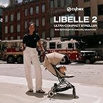 CYBEX Libelle Poussette de voyage - Entretien conforme, ultra-compact & Léger (13.7 lbs), facile & Compact Pli, Harnais à une seule prise, Recline réglable, Système de voyage prêt – Gris de brouillard