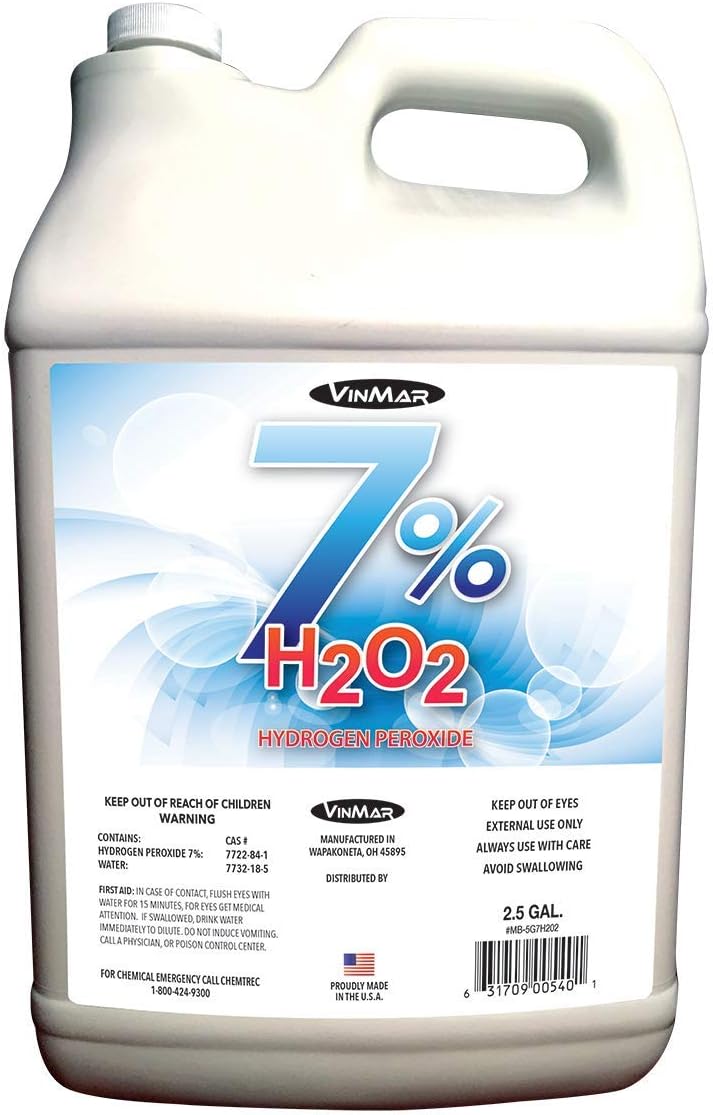 WATER CLEANER 7% PEROXIDE 5 GALLON CASE WITH 2 (2-1/2) GALLON JUGS