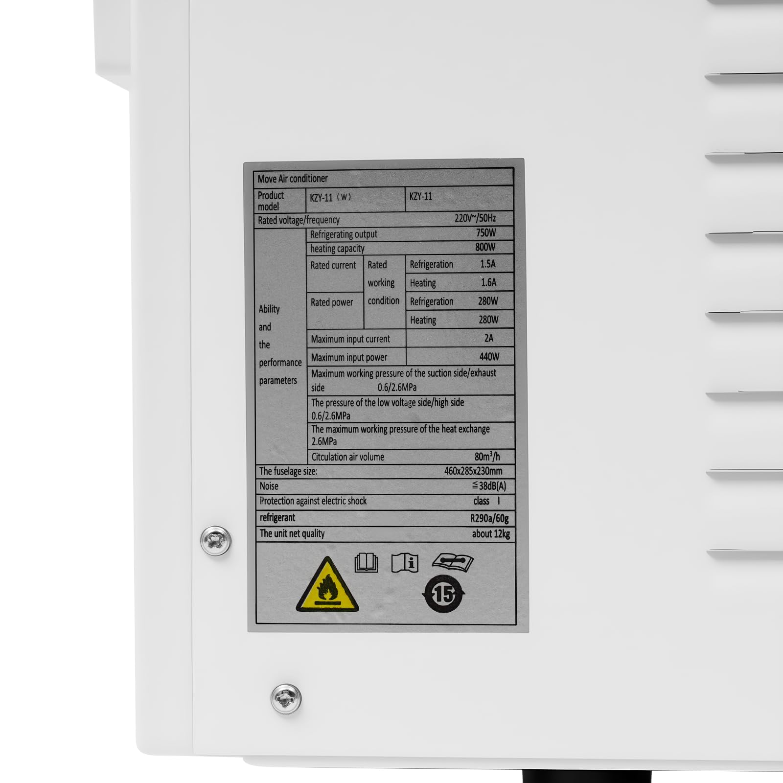 Mini Klimaanlage Mobile Luftkühler mit Fernbedienung | 280W Tragbare Kühler Lüfter Freistehend Klimaanlage für Zuhause, Büro & Camping (41.5*28.3*20.5cm)