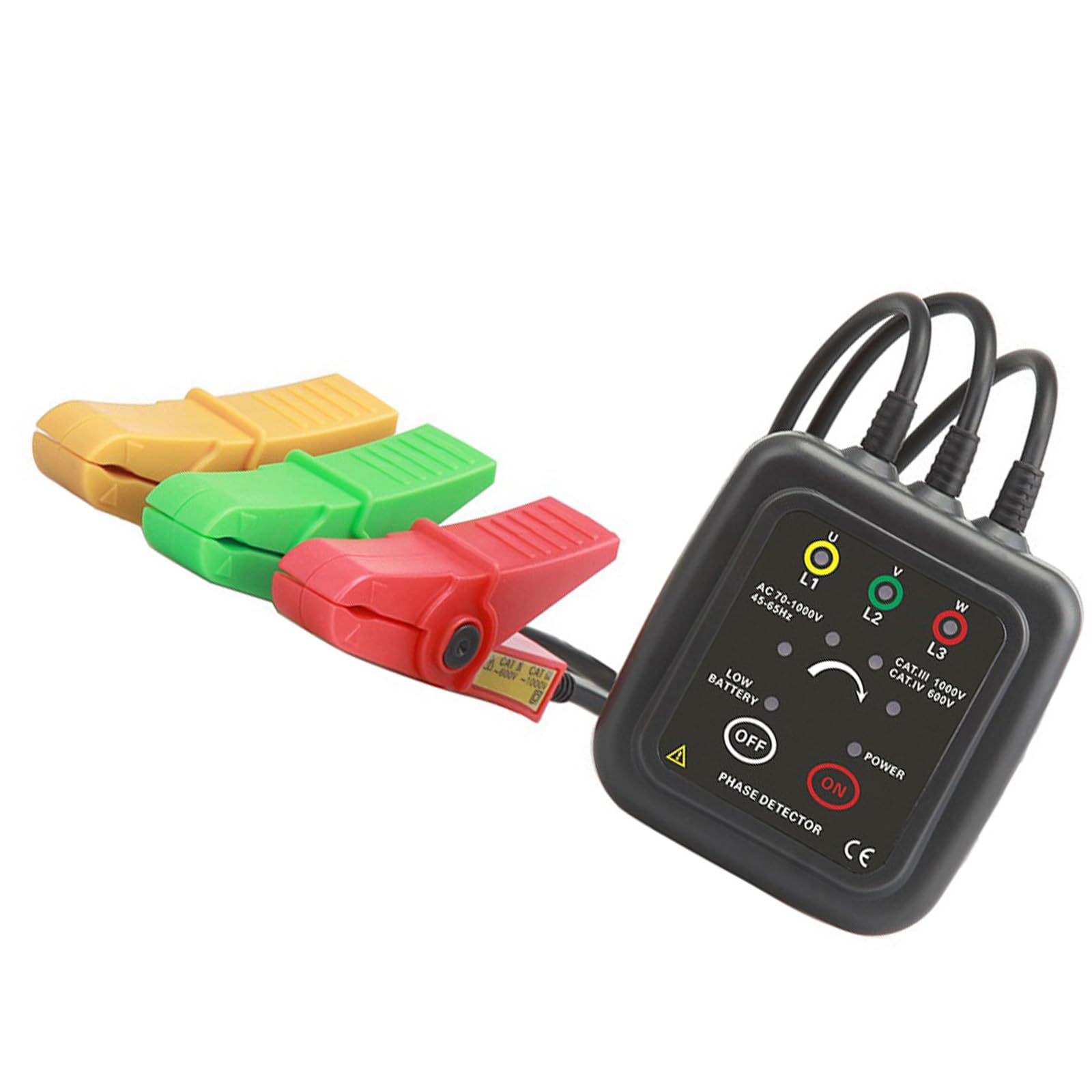 Tester senza fase con supporto per motocicli automobilistici sistemi a bassa tensione Diagnosi del circuito elettrico Test di diagnosi di rotazione di fase di montaggio