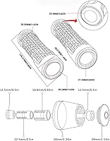 Vista 2 de Hand Grip Bar Motorcycle Accessories Xmax 78" 22MM Handlebar Hand Grips Handle Bar End Cap Plug for Yamaha Xmax 125 250 300 400 X MAX 2017