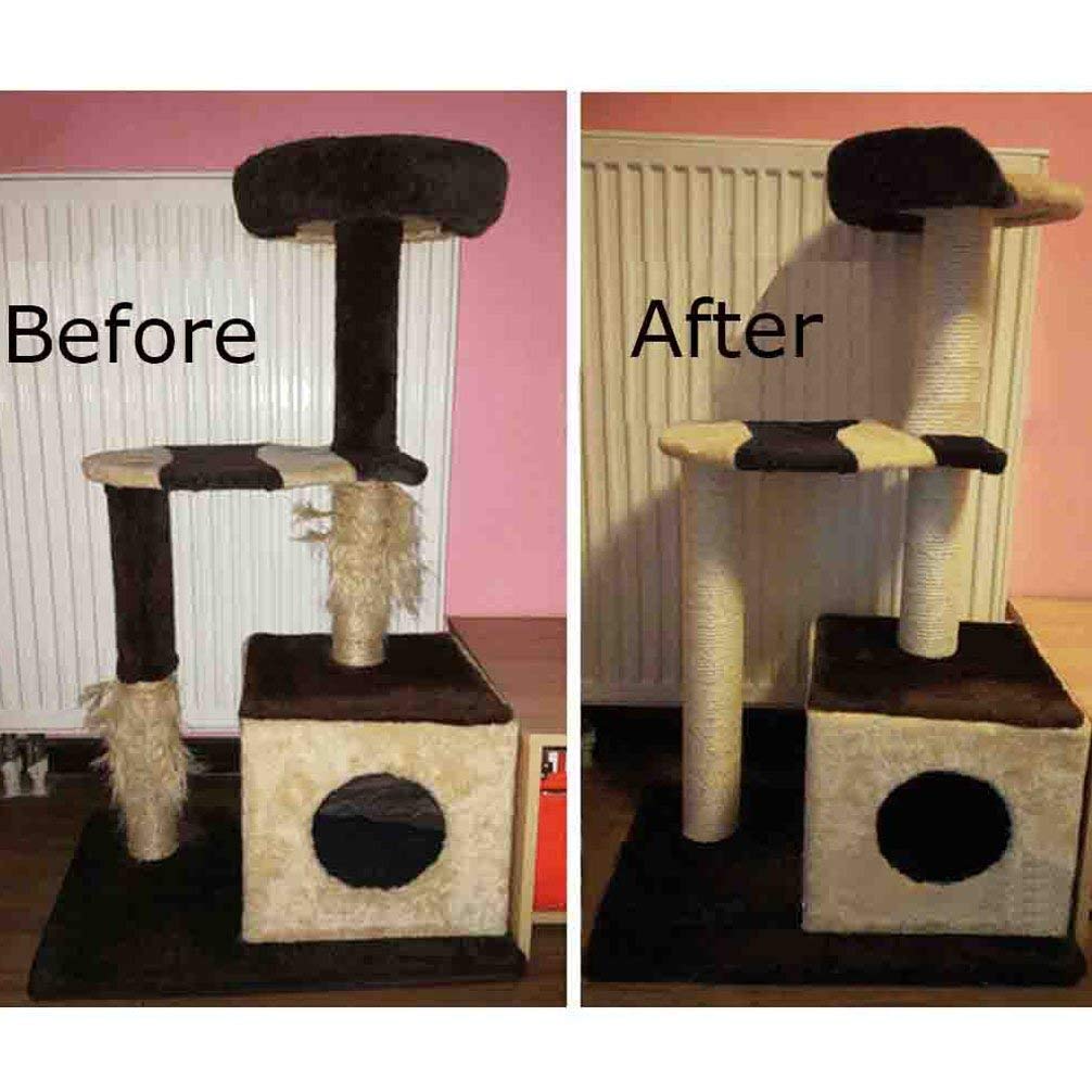 Yangbaga - Corda di sisal Naturale, 8 mm, Ricambio Corda, Accessorio Ideale per sostituire Pali dell'albero per Gatto, Palline Giocattolo in sisal Inclusi