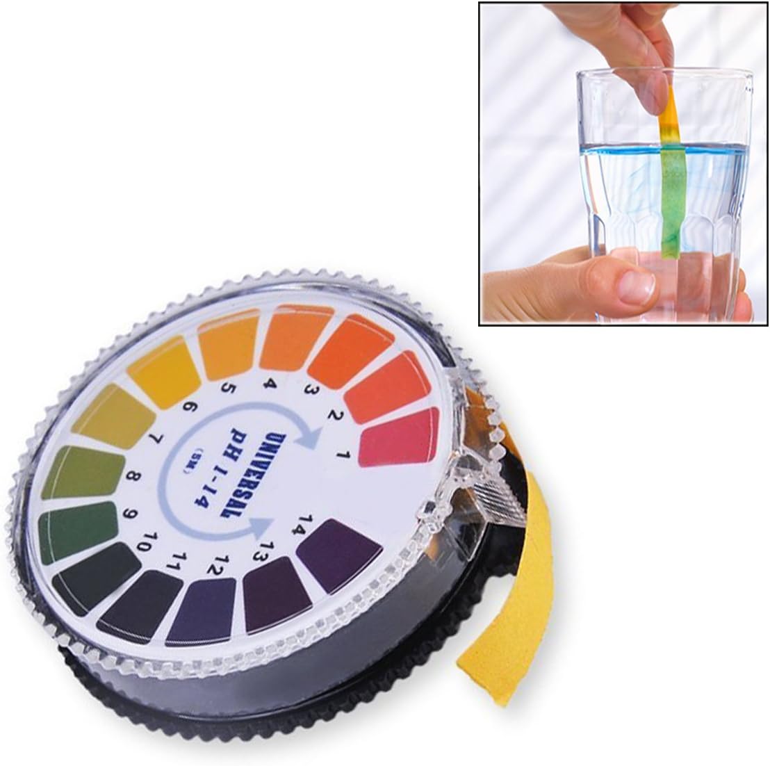 GearmaxUniversal 5 Meters PH Indicator Litmus Test Paper Strip Roll, PH 1-14 Universal Full Range Litmus Strips Tester For Water, Urine, Saliva