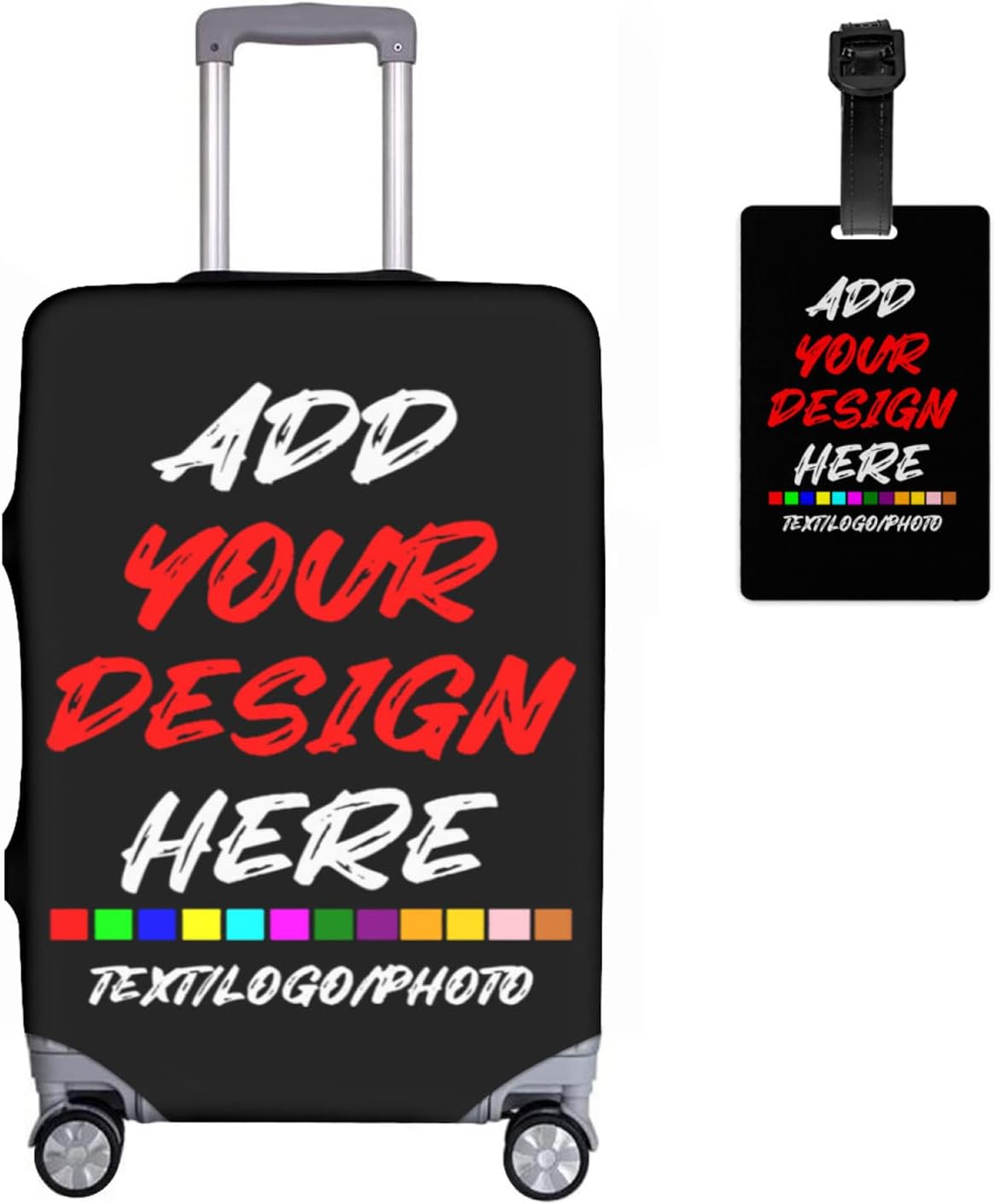 Custom Travel Luggage Protector, Washable Anti-scratch Luggage Cover For Suitcase Baggage Fits 19-32 Inch Luggage CUSTOM Large
