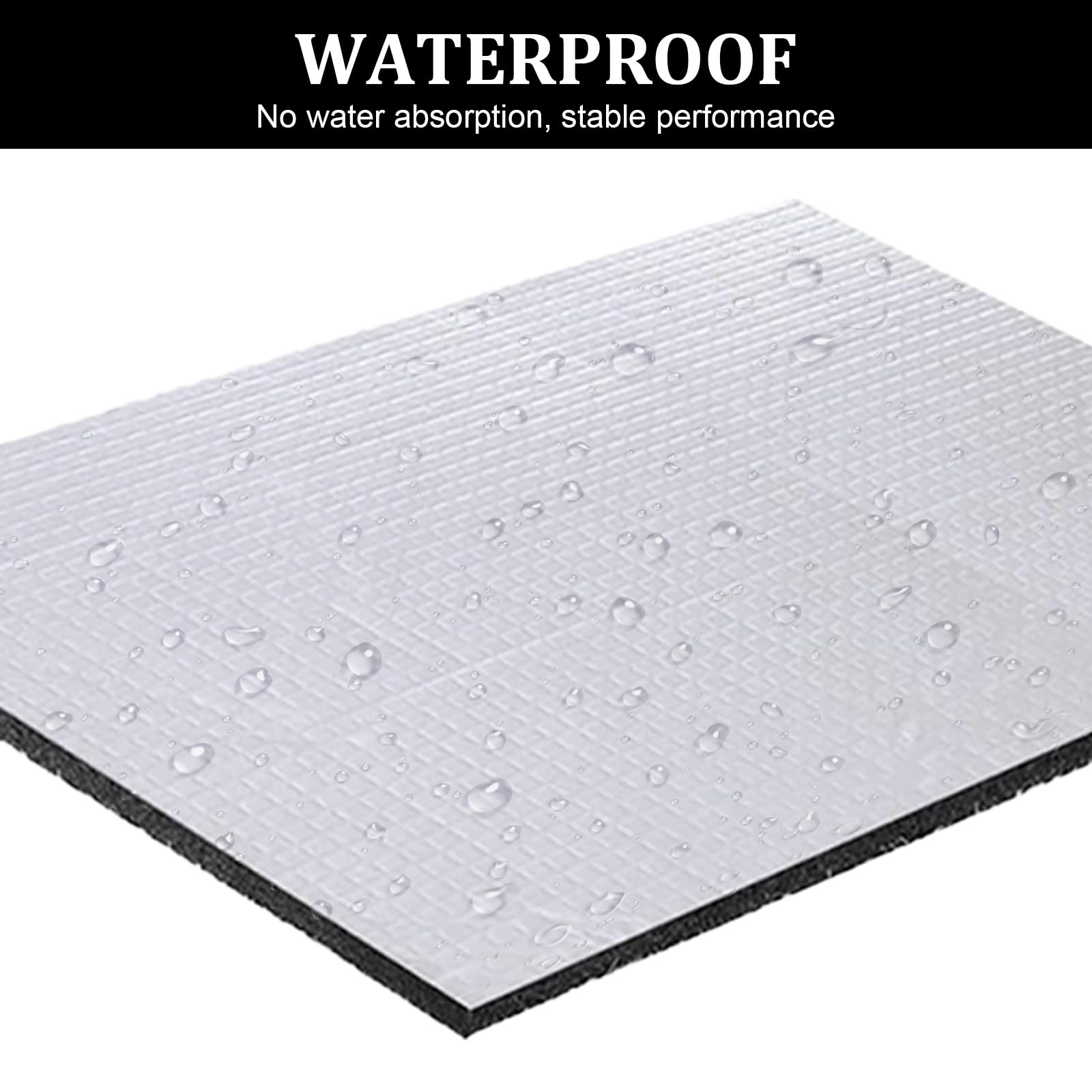 12 pezzi Isolante Termico Acustico Adesivo 40 x 25 cm, 5 MM Pellicola Riflettente Rotolo Pannello Termoriflettente per Auto, Porte, Finestre, Pavimenti, Tetti