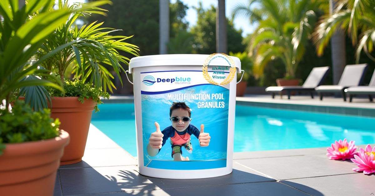 Deep Blue Gránulos multifunción para Piscina, Cloro, clarificador para el Cuidado del Agua, Tratamiento de bañera de hidromasaje, granulado, Fabricado en el Reino Unido, natación
