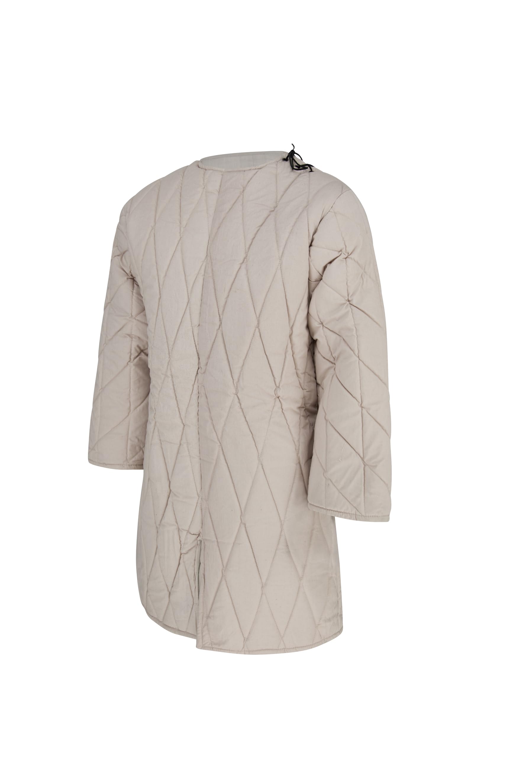 Leonardo Carbone® Klassischer Mittelalter Gambeson Nils - Mittelalter Kleidung Herren, Kostüm Accessoires, Gambeson-Mantel volle Ärmel, Theater-Kostüm, LARP, Cosplay - 100% Baumwolle Natur 3XL