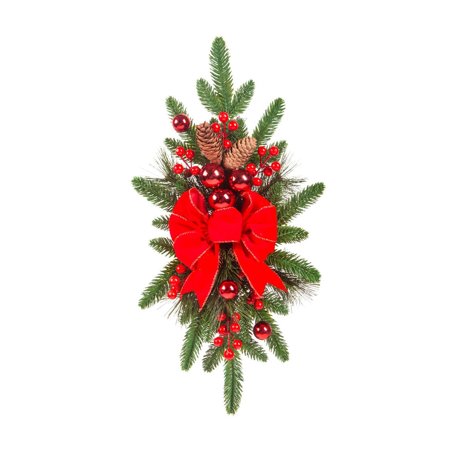 Couronne de Noël artificielle avec baies pour sublimer votre balcon et jardin