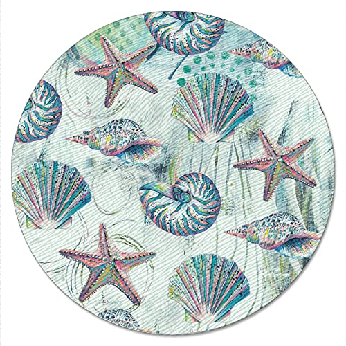 CounterArt Jewels of The Sea 4mm Heat Tolerant Tempered Glass Lazy Susan Turntable 13