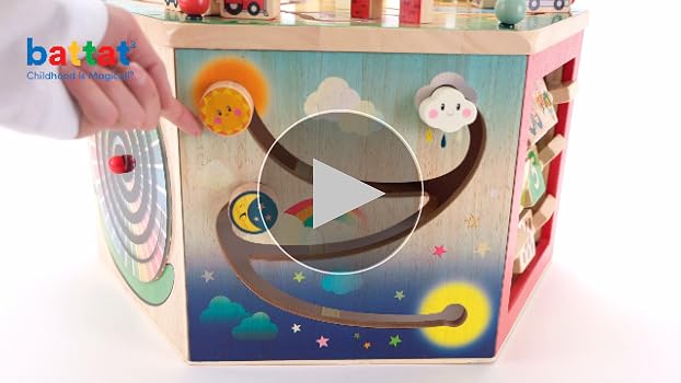 B. toys アクティビティーキューブ Amazon.com: B. toys – Wooden Activity Cube – Activity Center