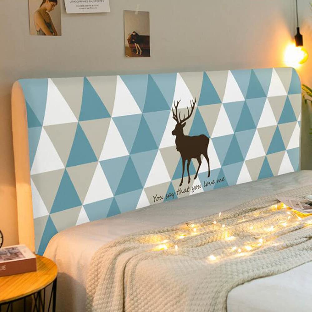 Fodera Testiera Letto Elasticizzata - Copri Testiera Antipolvere Stampa Moderna | Per Camera Da Letto (120 Cm, King Size) - Foto 7