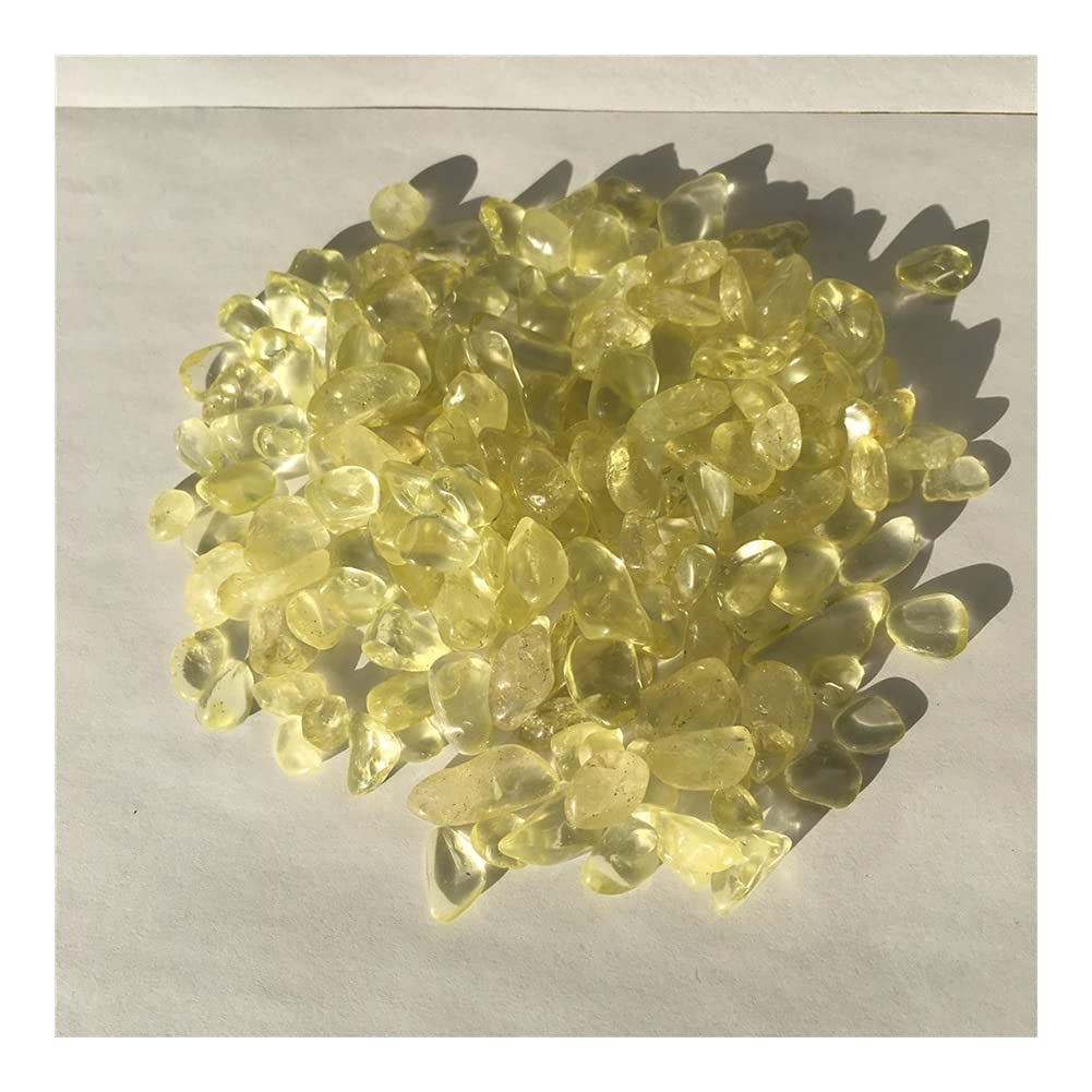 Regalo curativo, Grava de Cristal Amarillo Natural, Grava de Cristal Amarillo, Acuario, jardín, Piedra de energía curativa, decoración for decoración de la habitación (Size : 500g)