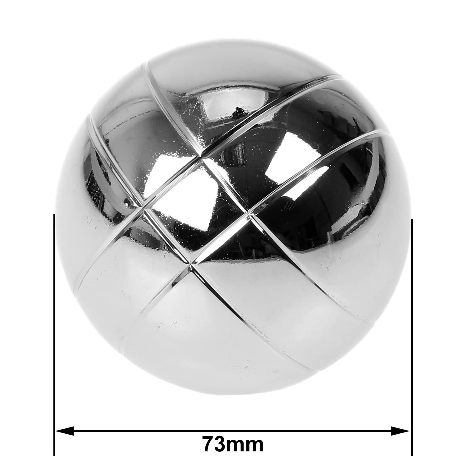 FunTomia Boccia Kugeln Set, Boule Kugeln mit 6X Metall-Kugeln 73mm, 720g, 1x Holz-Kugel, 1x Abstandsmesser inkl. Luxuriöser Tragetasche, Petanque für Outdoor-Spiel Garten und Strand Spielzeug