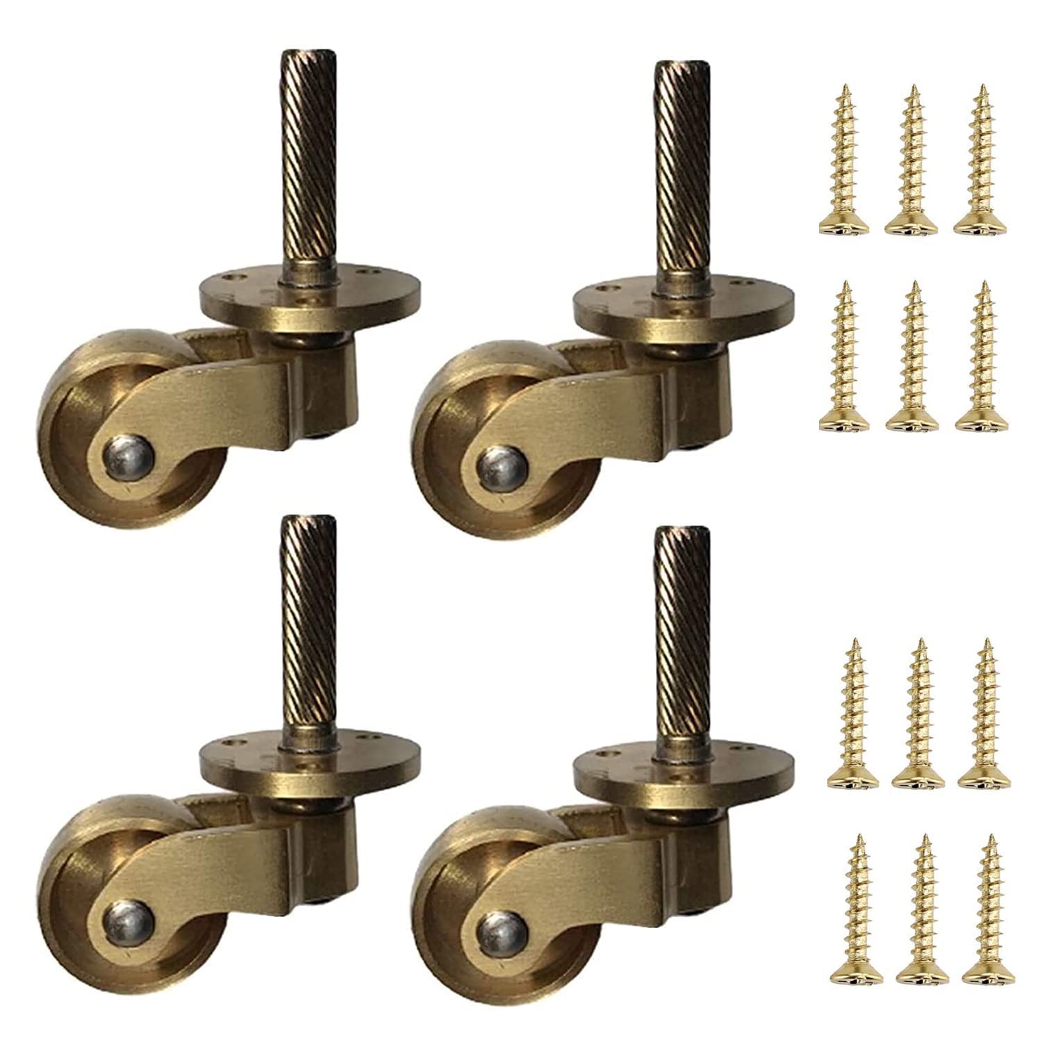 Roulettes en laiton massif de style vintage pour restaurer vos meubles anciens