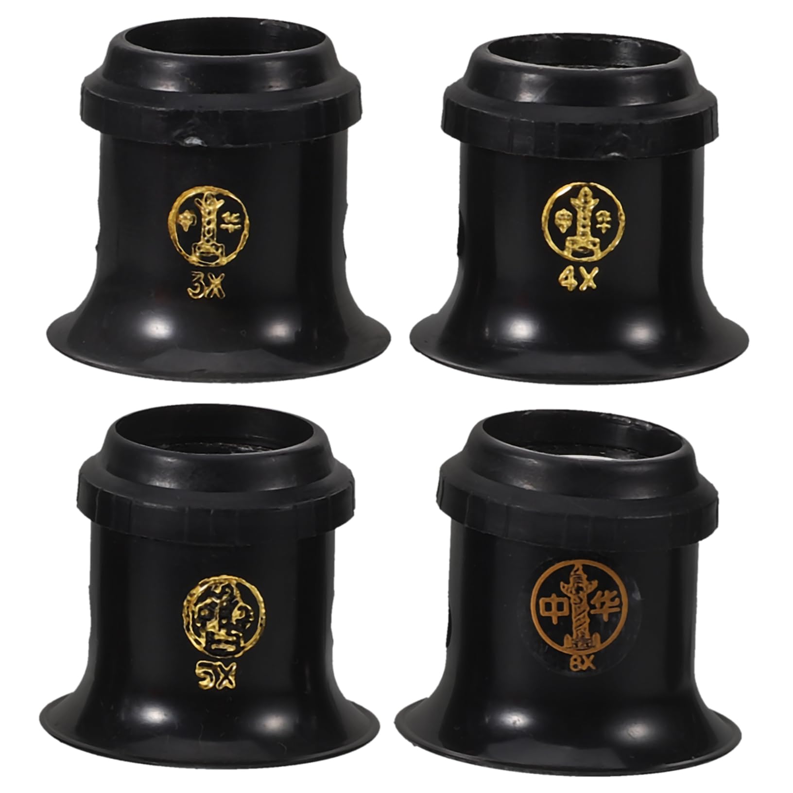 PACKOVE 4Pcs Headband Magnifying Glass for Watch Repair Ergonomic Jeweler Loupe Magnification for Jewelry Appraisal and Detailed Inspection